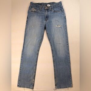 Cinch Jeans Silver Distressed look Gray Label Straight Leg MB98034001 33x34